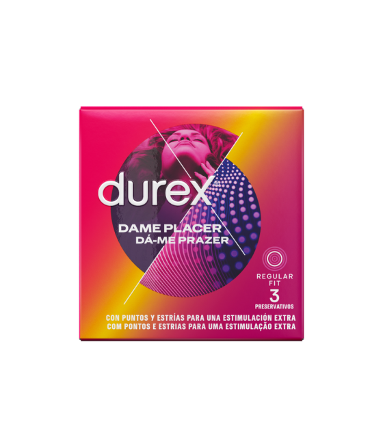 PROFILATTICI STIMOLANTI DUREX DAME PLACER DOTTED - 3 PEZZI